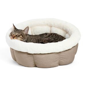 New Cat Kitten Dog Puppy Soft Plush Cuddle Cup High Wall Cozy Secure Bed